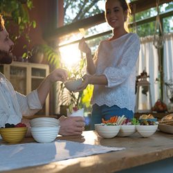 קערה מחולקת חום/אפרפר tierra
